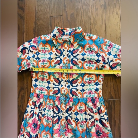 New! BEAU & RO SARA ROSSI CHARLESTON BLOCK PRINT ANKLE DRESS - Picture 13 of 15